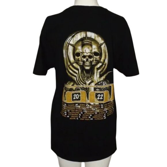 TOOL Tshirt, S/M, Black, 2022 Tour, Distopian Skulls, Black, Short sleeves - Picture 11 of 12